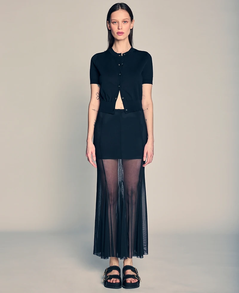 Kenneth Cole Women's Godet Fit & Flare Pull-On Maxi Skirt