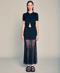 Kenneth Cole Women's Godet Fit & Flare Pull-On Maxi Skirt
