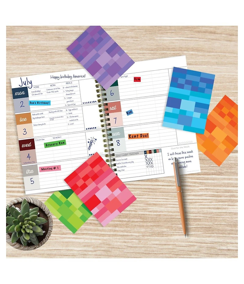 Rainbow Write-on Planner Color Coded Stickers