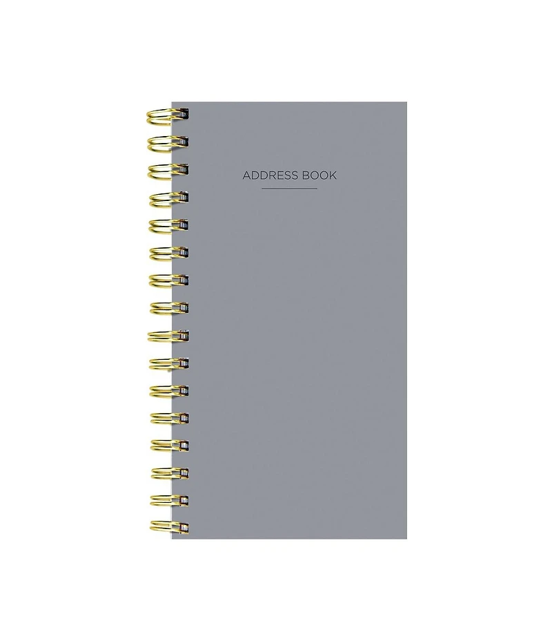 Gray Spiral Address Book
