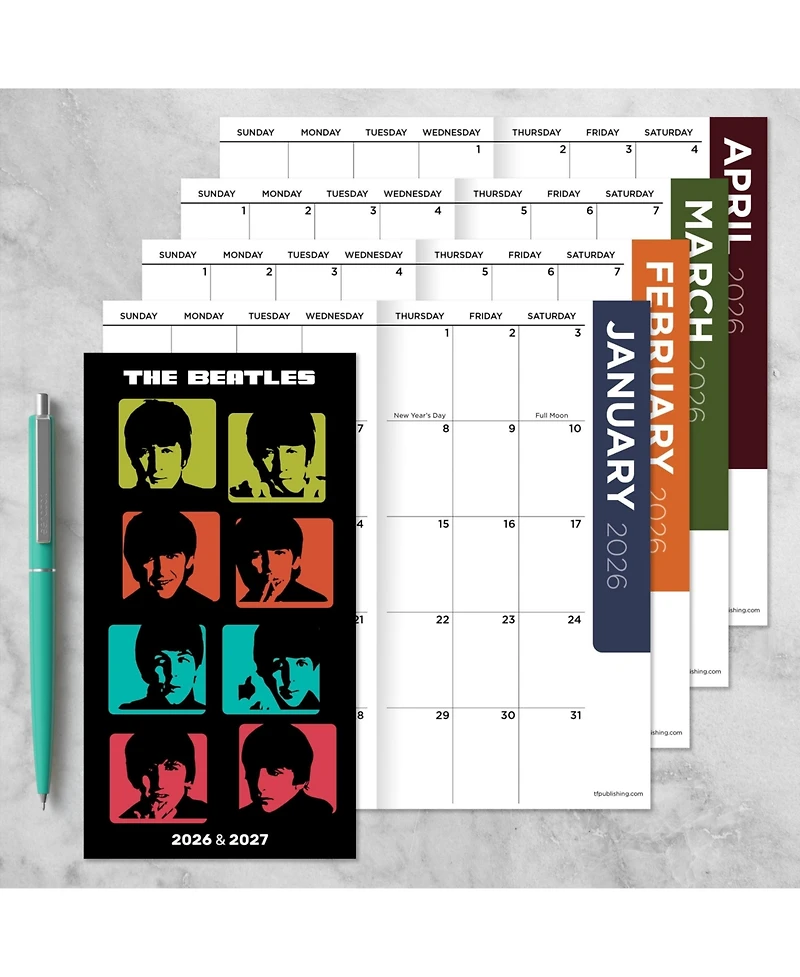 2026-2027 Beatles Small Monthly Pocket Planner