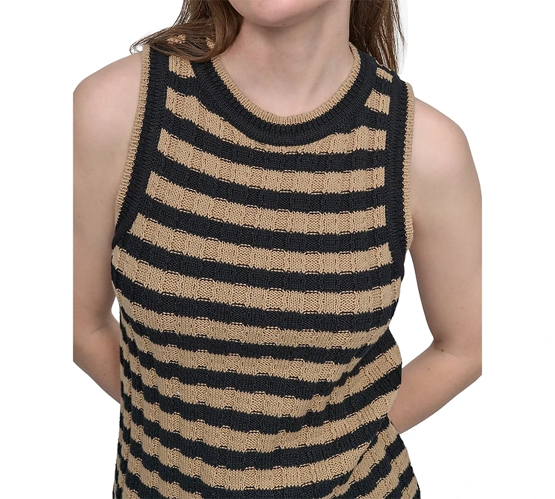 Dkny Jeans Petite Cotton Ribbed Sweater Tank Top