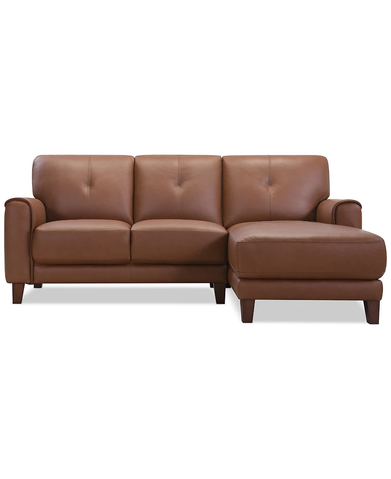 Ashlinn 2-Pc. Leather Chaise Sofa, Exclusively at Macy's
