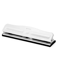 3 Hole Punch Heavy Duty, 3 Ring Hole Puncher for Binder, 10 Sheet Adjustable Paper Punch, Metal Three Hole Punch with Built-in Waste Chip Tray, Deskto