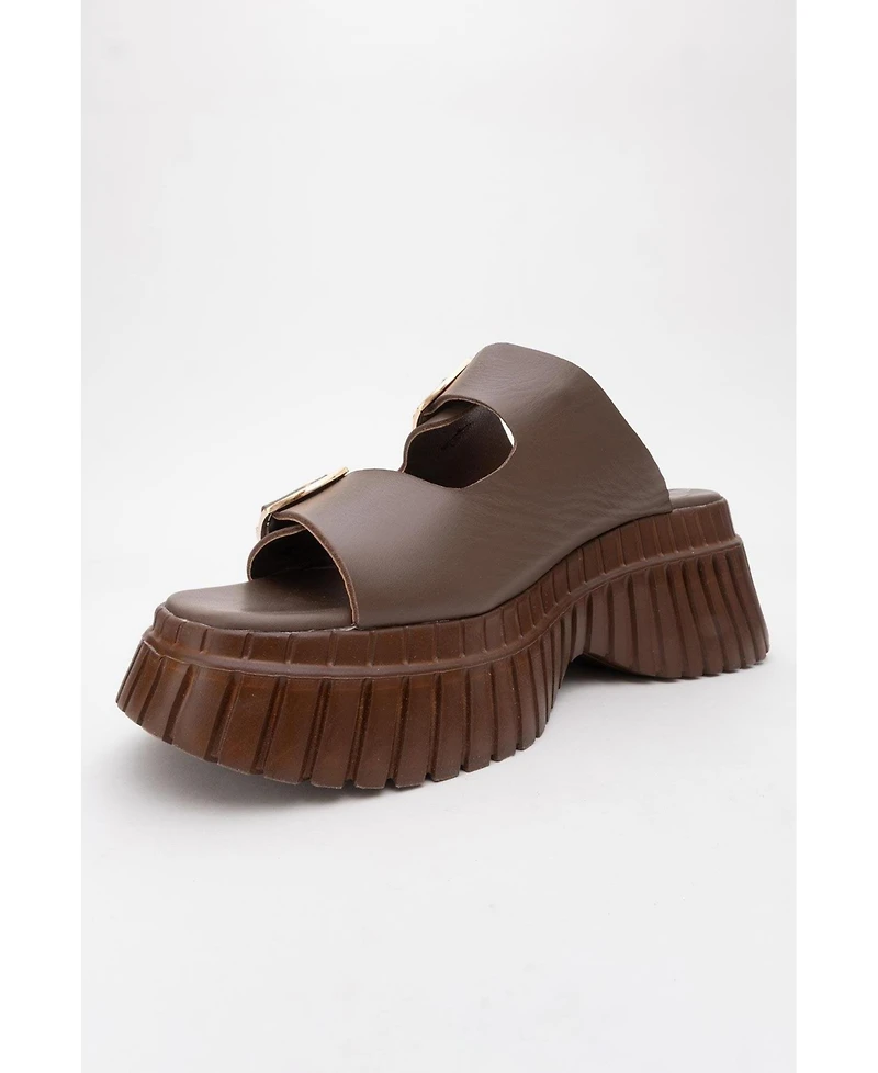 Joanes Leather Two-Strap Platform Sandal (Women)