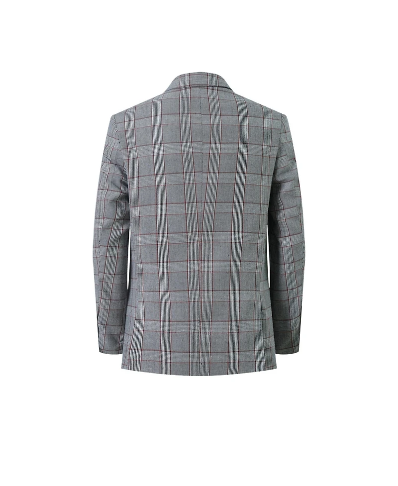 Elie Balleh Boys Plaid Blazers Sports Coat Jacket by Grey