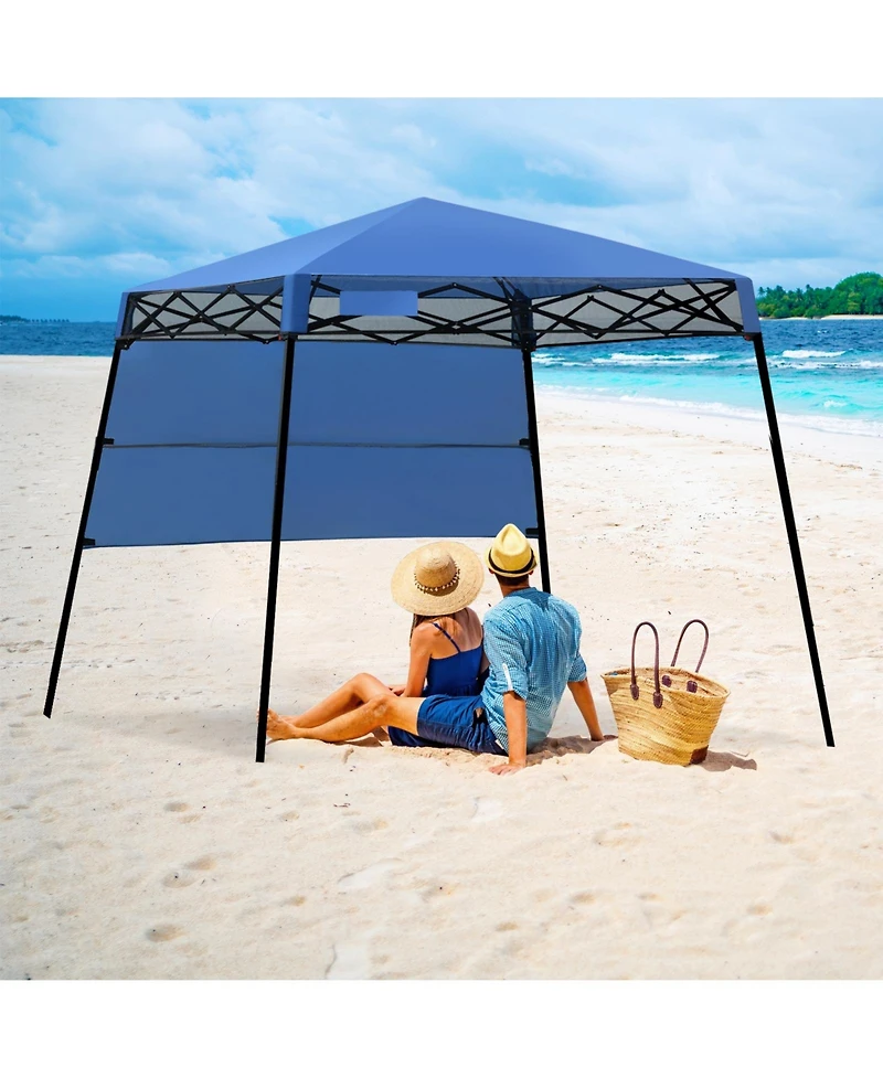 7 x 7 Feet Pop-up Canopy Tent with Carry Bag and 4 Stakes