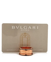 Pre-Owned Bvlgari B.Zero1 Rock Four Band Ring 18K Rose Gold and Ceramic