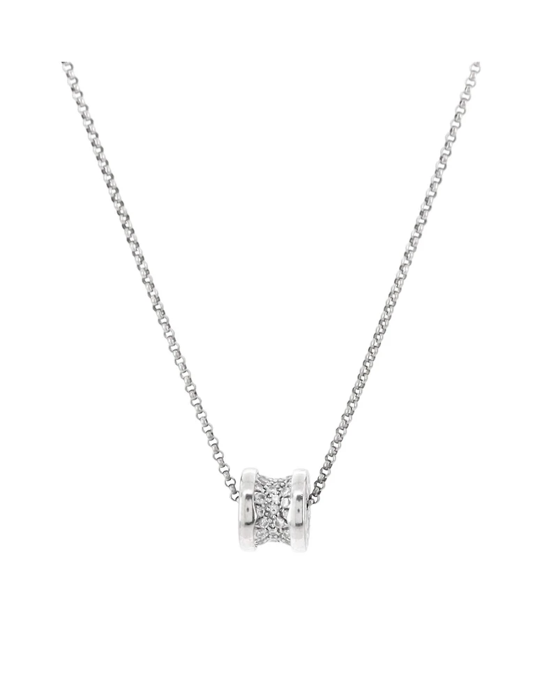 Pre-Owned Bvlgari B.Zero1 Pendant Necklace 18K White Gold with Diamonds