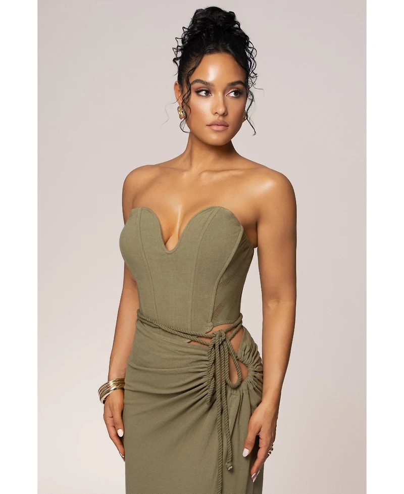 Jluxlabel Women's Destination Linen Skirt Set