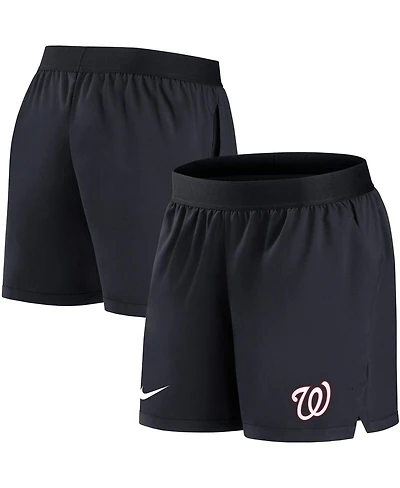 Nike Women's Navy Washington Nationals Authentic Collection Flex Vent Max Performance Shorts