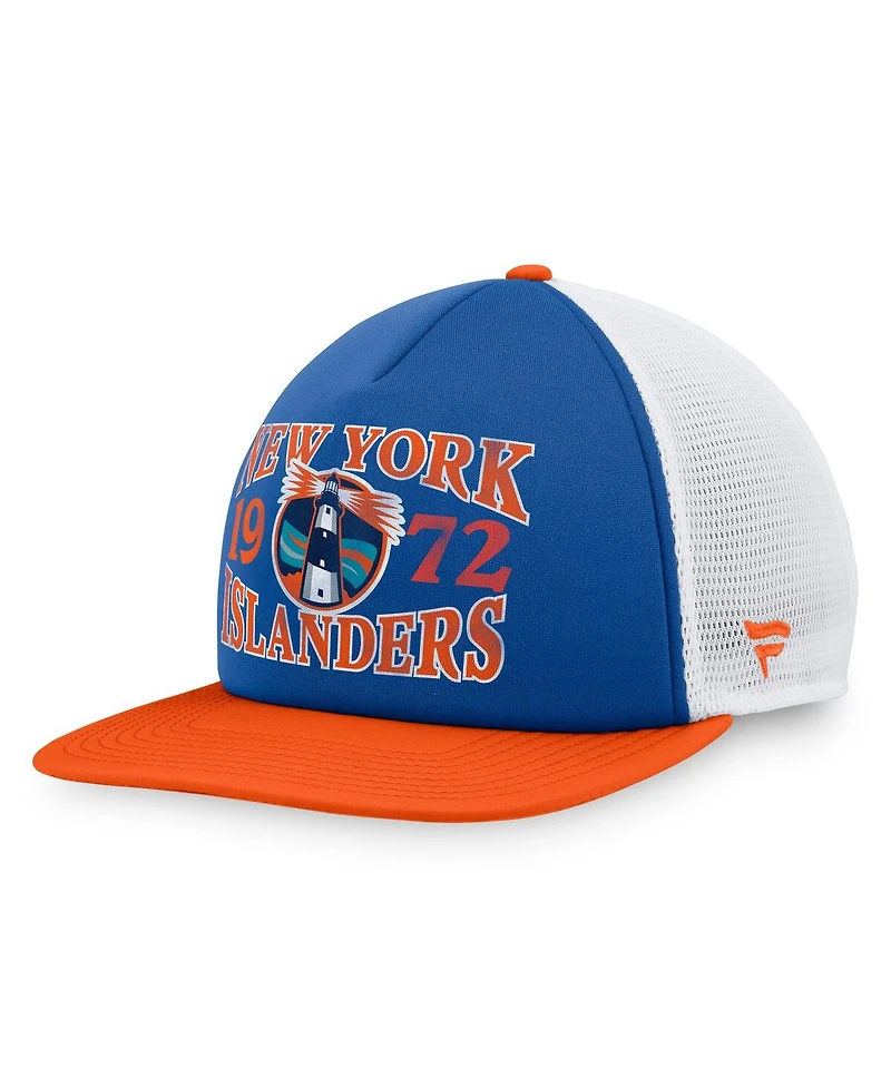 Fanatics Men's Royal New York Islanders Heritage Foam Front Adjustable Trucker Hat