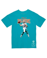 Mitchell & Ness Men's Dan Marino Aqua Miami Dolphins Sideline Retired Player T-Shirt