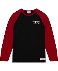 Mitchell & Ness Men's Black Maryland Terrapins Legendary Slub Raglan Long Sleeve T-Shirt