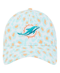 New Era Women's White Miami Dolphins Active Leopard 9TWENTY Adjustable Hat