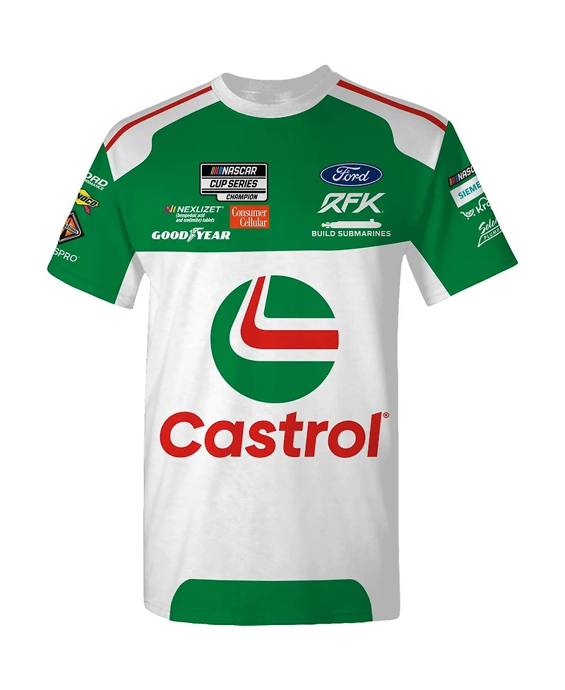 Checkered Flag Sports Men's Green Brad Keselowski Castrol Uniform T-Shirt