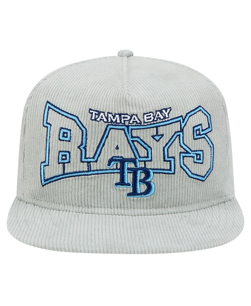 New Era Men's Gray Tampa Bay Rays Corduroy Golfer Snapback Hat