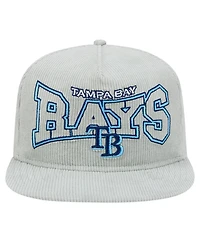 New Era Men's Gray Tampa Bay Rays Corduroy Golfer Snapback Hat