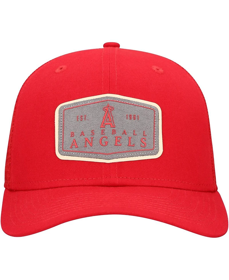 New Era Men's Red Los Angeles Angels Labeled 9SEVENTY Stretch-Snap Adjustable Hat