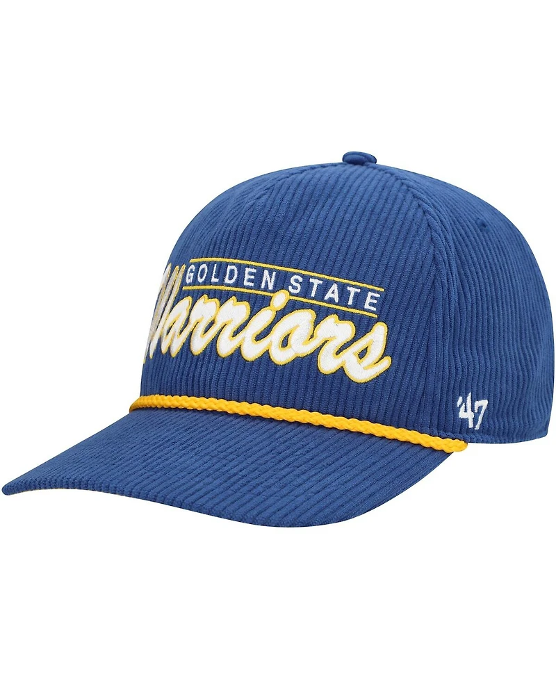 '47 Brand Men's Royal Golden State Warriors Double Header Sidepatch Cord Hitch Adjustable Hat