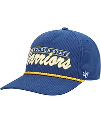 '47 Brand Men's Royal Golden State Warriors Double Header Sidepatch Cord Hitch Adjustable Hat