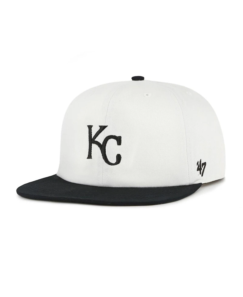 '47 Brand Women's White/Black Kansas City Royals Foundation Captain Snapback Hat