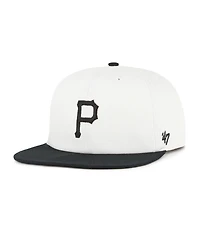 '47 Brand Women's White/Black Pittsburgh Pirates Foundation Captain Snapback Hat
