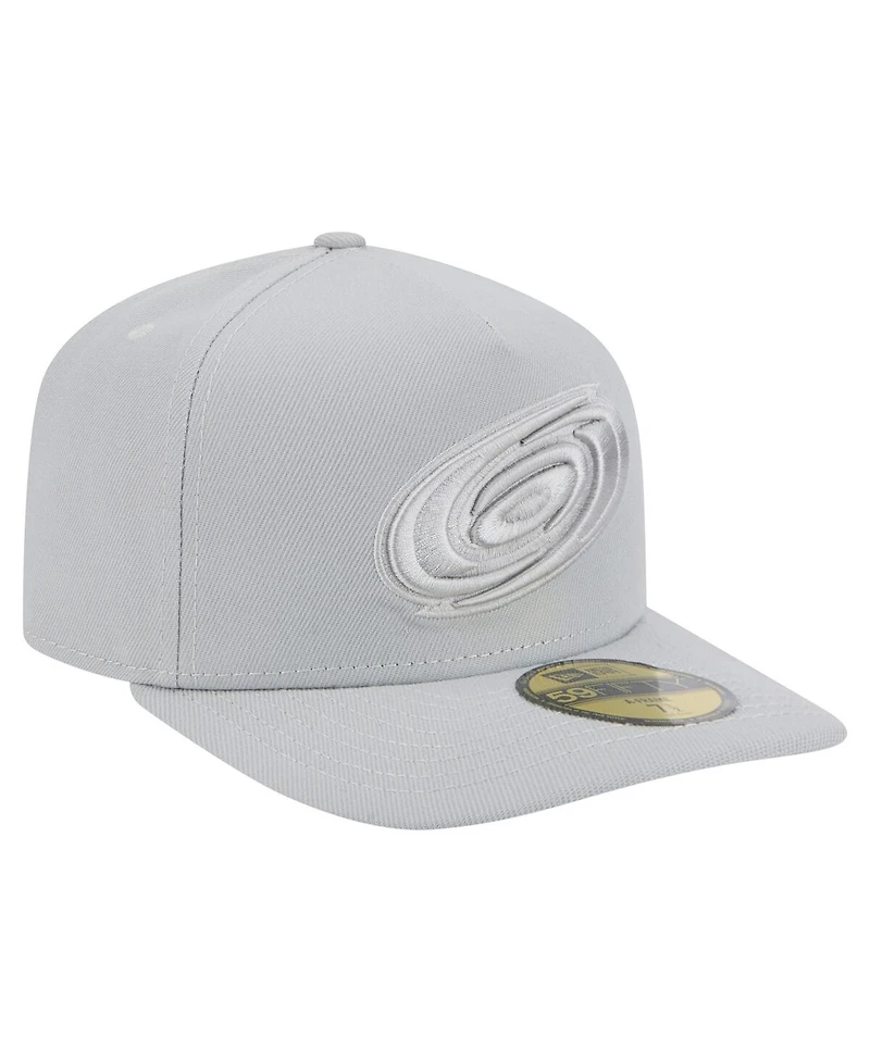New Era Men's Gray Carolina Hurricanes Color Pack A-Frame 59FIFTY Fitted Hat