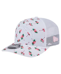 New Era Men's White Los Angeles Chargers Adventure Flamingo Pattern 9SEVENTY Stretch Snap Hat