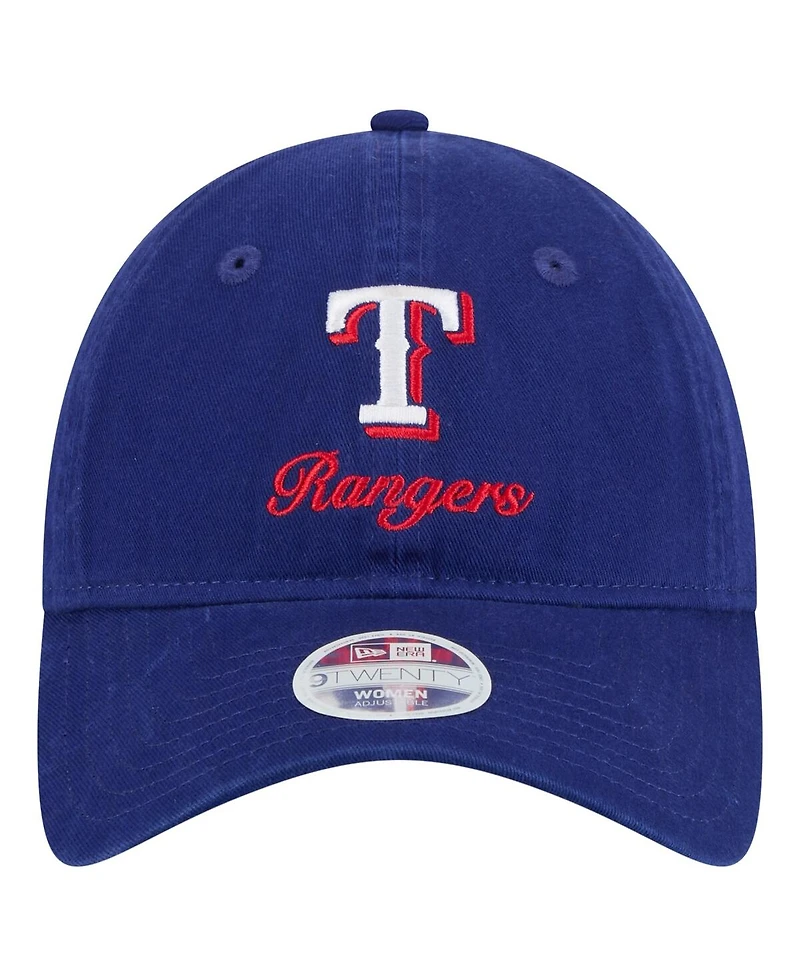 New Era Women's Royal Texas Rangers Preppy Team 9TWENTY Adjustable Hat