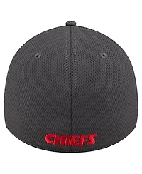 New Era Men's Graphite Kansas City Chiefs Main 39THIRTY Flex Hat