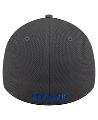 New Era Men's Graphite Denver Broncos Throwback Logo Main 39THIRTY Flex Hat