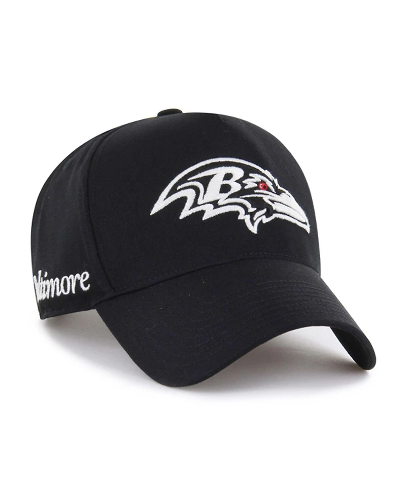 '47 Brand Men's Black Baltimore Ravens Foundation Offside Adjustable Hat