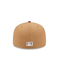 New Era Men's Light Beige Montgomery Biscuits Theme Nights 59FIFTY Fitted Hat