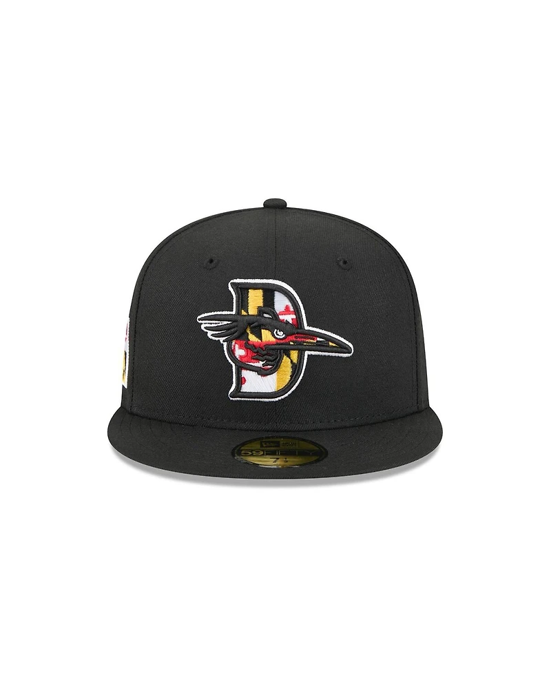 New Era Men's Black Delmarva Shorebirds Theme Nights 59FIFTY Fitted Hat