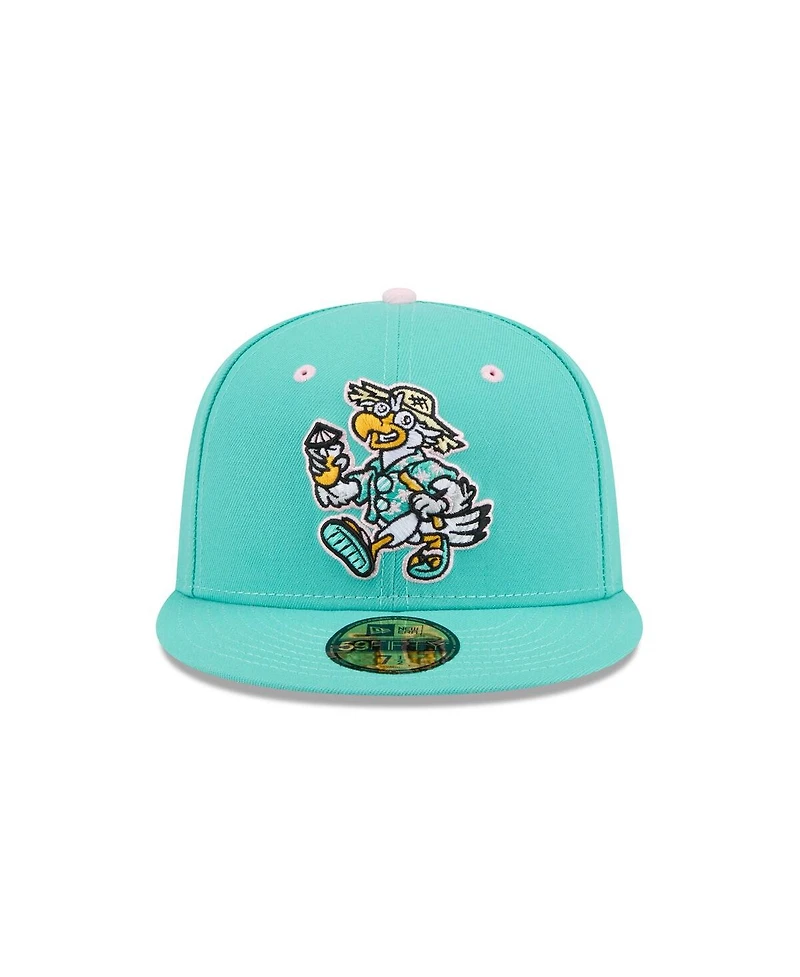 New Era Men's Turquoise Biloxi Shuckers Theme Nights 59FIFTY Fitted Hat