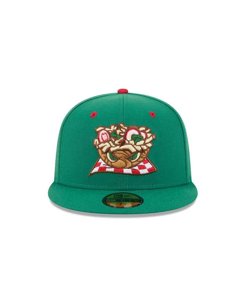 New Era Men's Green Akron RubberDucks Theme Nights 59FIFTY Fitted Hat