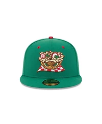 New Era Men's Green Akron RubberDucks Theme Nights 59FIFTY Fitted Hat