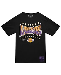 Mitchell & Ness Men's Black Los Angeles Lakers Worldwide Collection Glow Up T-Shirt