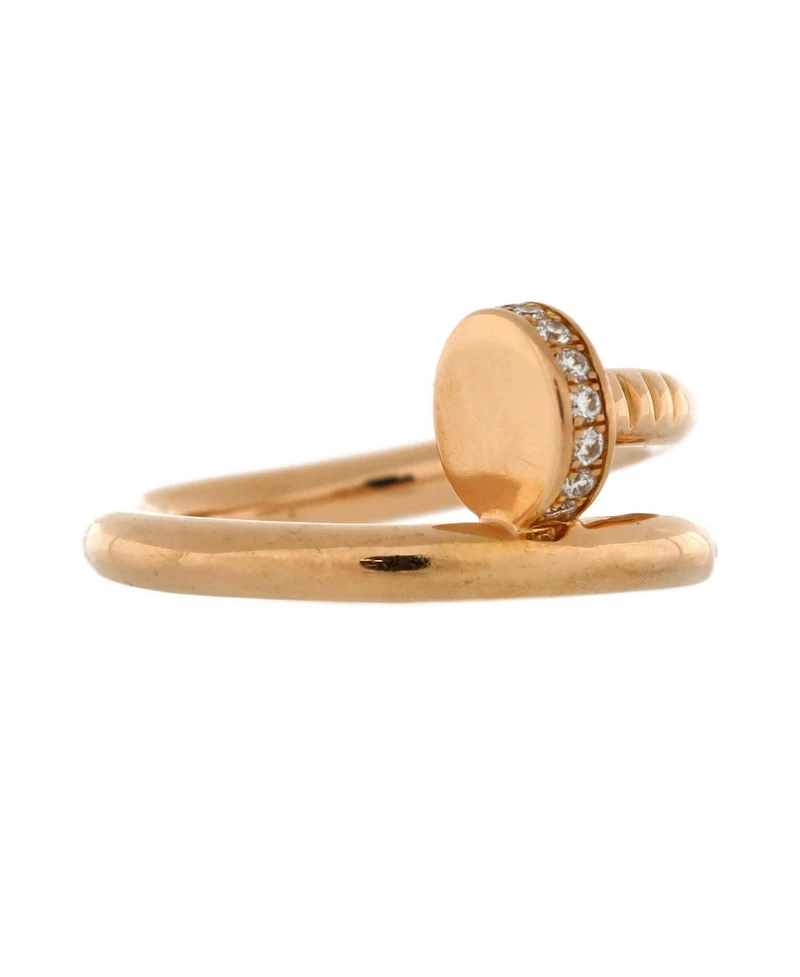 Pre-Owned Cartier Juste un Clou Ring 18K Rose Gold and Diamonds