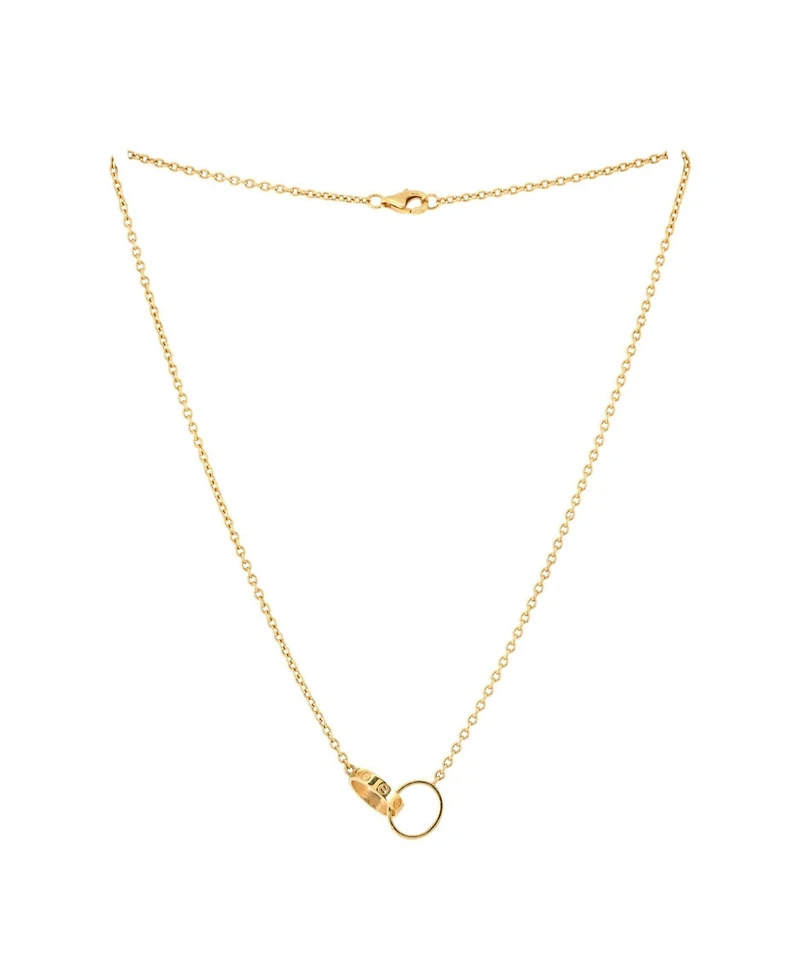 Pre-Owned Cartier Love Interlocking Necklace 18K Gold