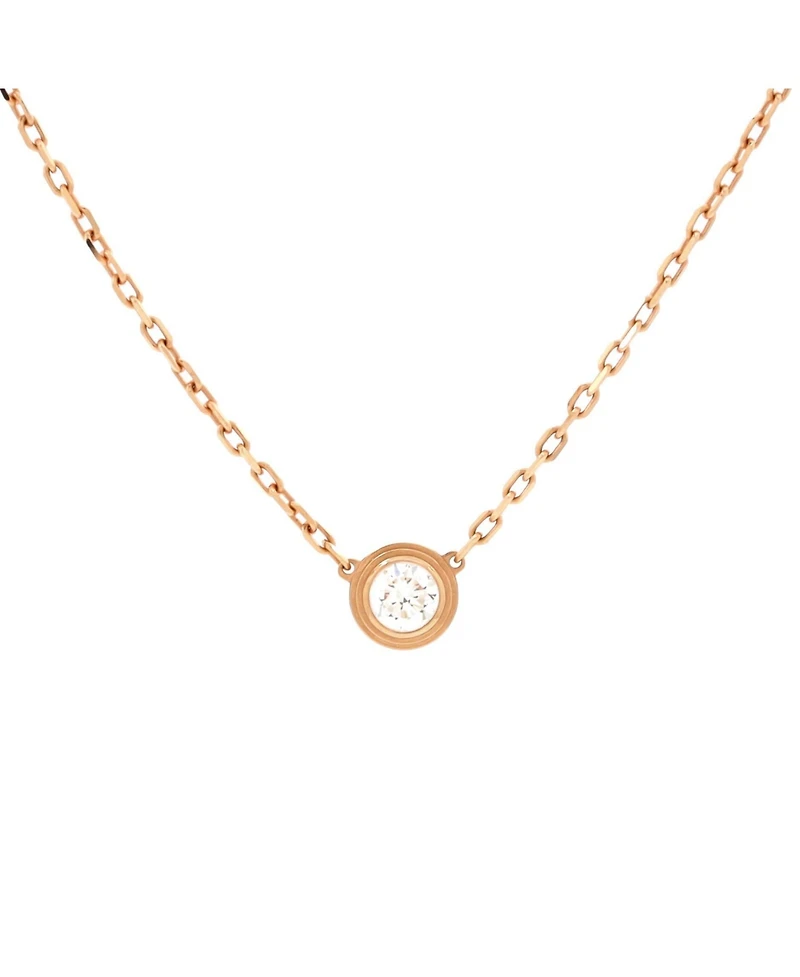 Pre-Owned Cartier Large D'Amour Pendant Necklace 18K Rose Gold with Diamond