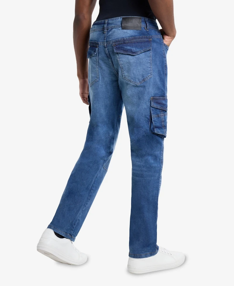 Xray Men's Slim Fit Flex Cargo Jeans