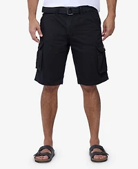 Men's Belted Twill Tape Cargo Shorts