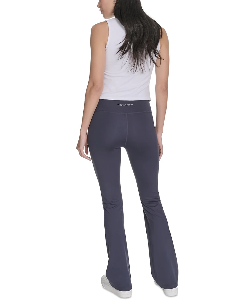 Calvin Klein Performance Women's Crossover Waist Flare Leggings