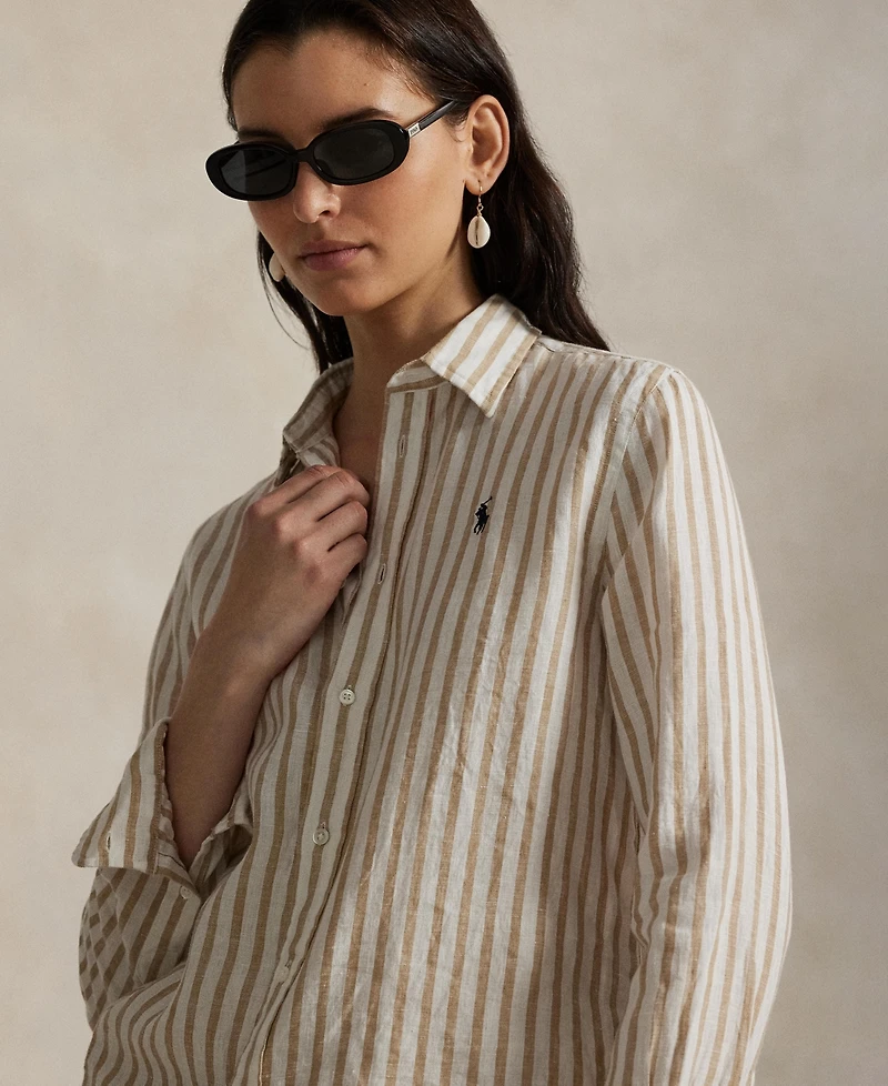 Polo Ralph Lauren Women's Classic-Fit Striped Linen Shirt