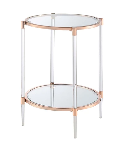 Convenience Concepts 20" Royal Crest 2 Tier Acrylic Glass End Table