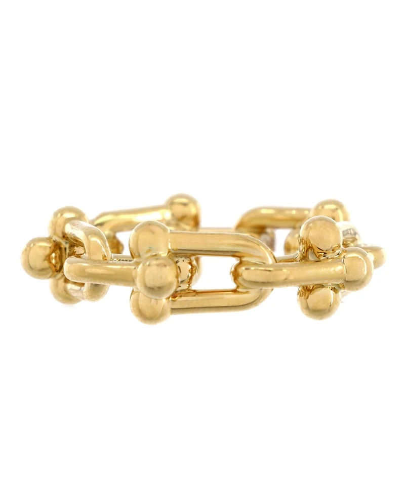 Pre-Owned Tiffany & Co. Small HardWear Link Ring 18K Gold with Diamonds