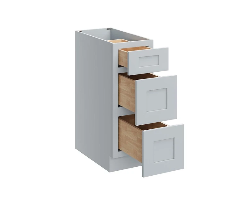 Casainc W12" X H34.5" D24" Kitchen Cabinet Floor Base With 3 Drawers