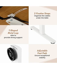 55 x 24 Inches Sit Stand Home Office Desk with 3 Memory Height Settings